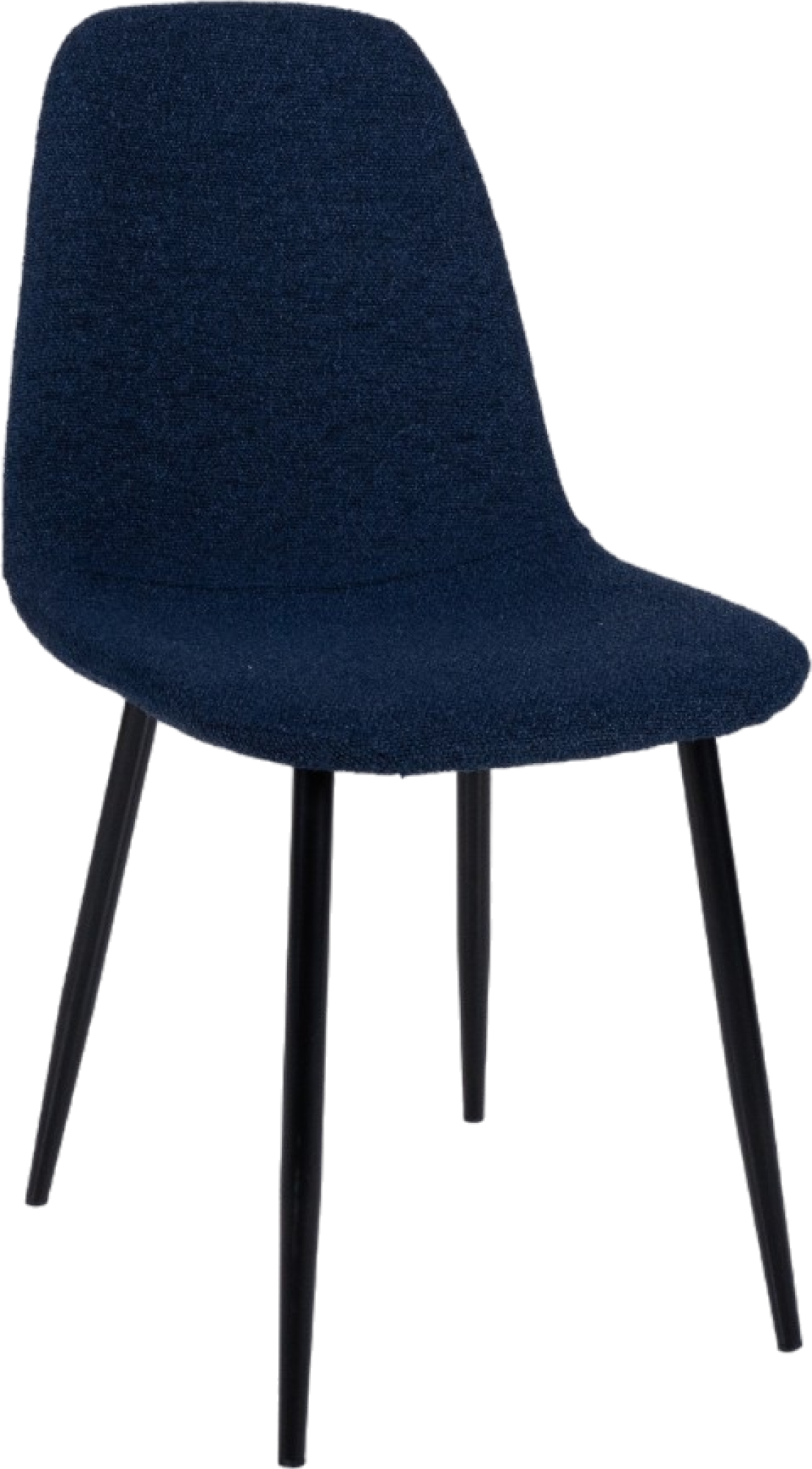 Torino Spisebordsstol,Mørkeblå M. Sorte Metalben