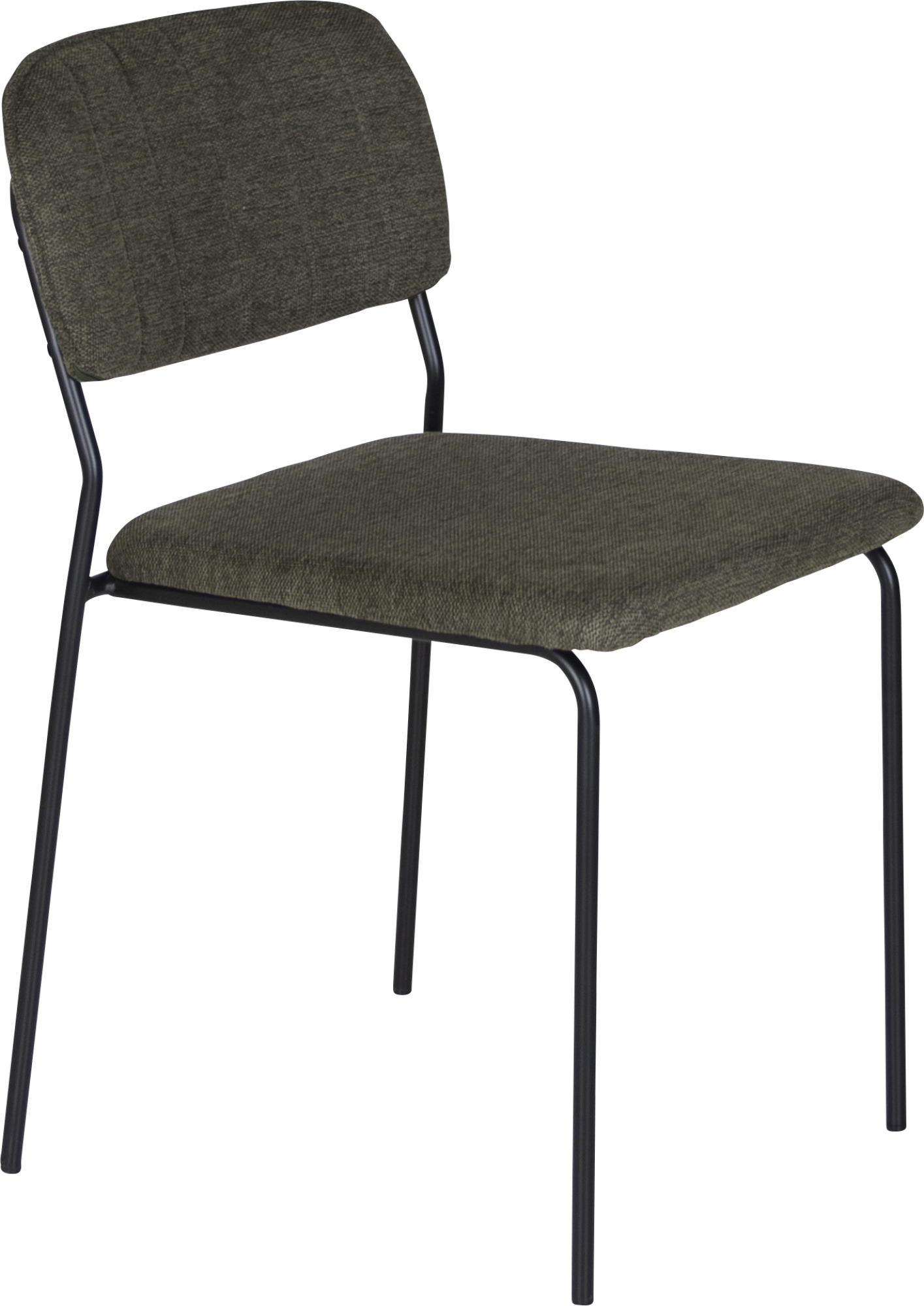 Køb Ally Spisesbordsstol, Olivengrøn M. Sorte Metalben