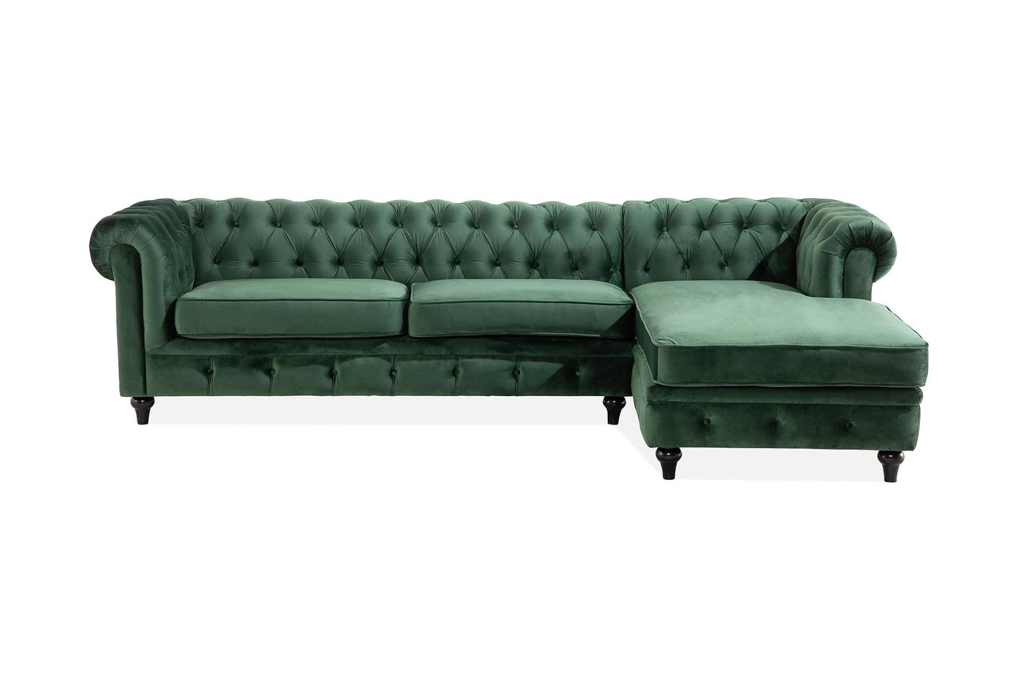 Køb Chesterfield Escalon Chaiselong Sofa, Mørkegrøn