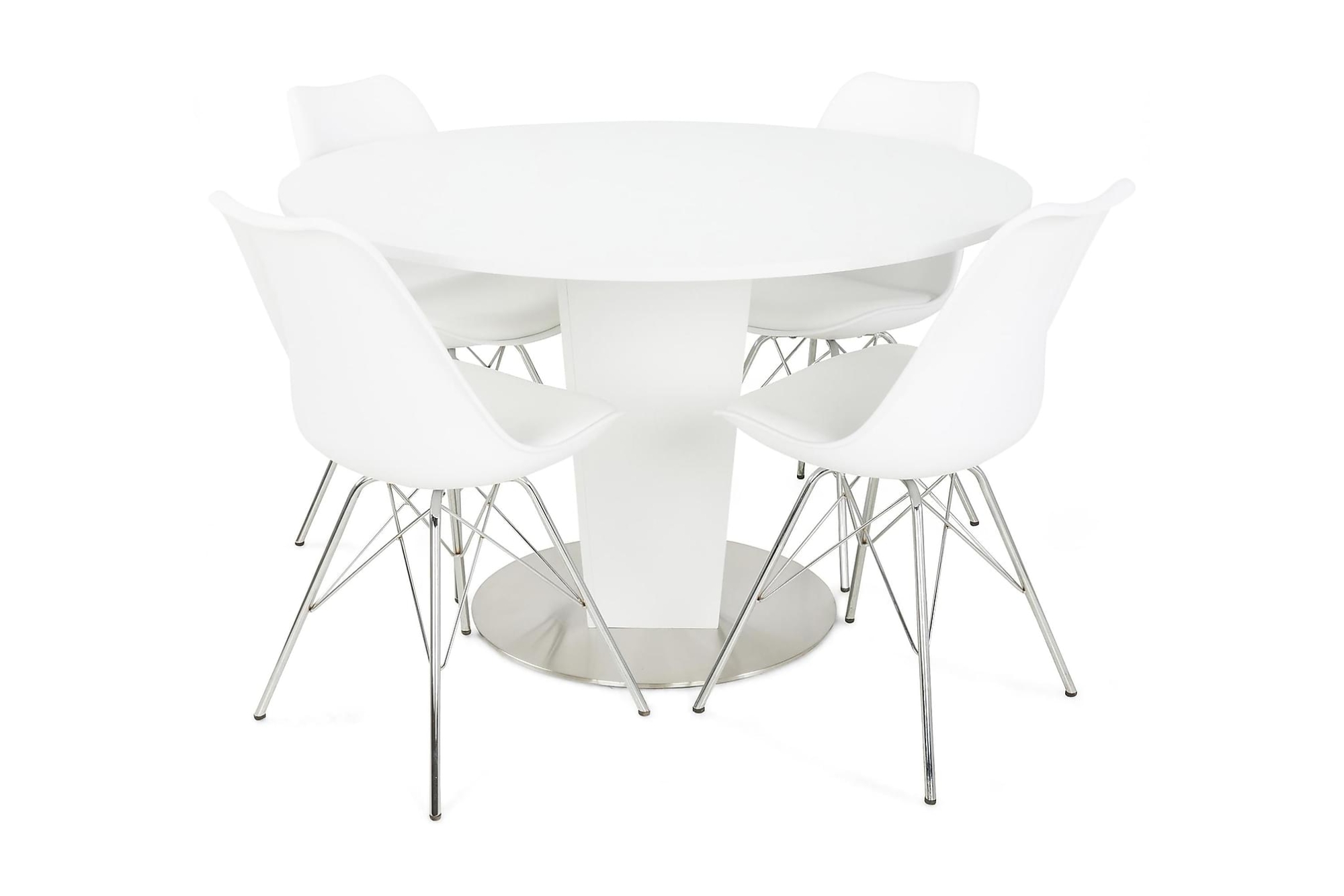#2 - Cubic Spisebordssæt M. 4 Shell Spisebordsstole