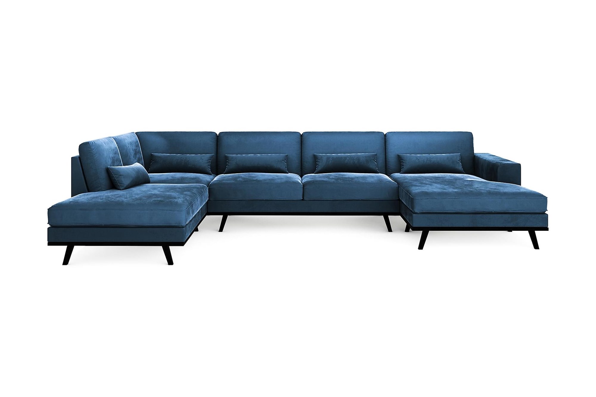 Køb Copenhagen U-sofa, Blå Velour (Venstrevendt)